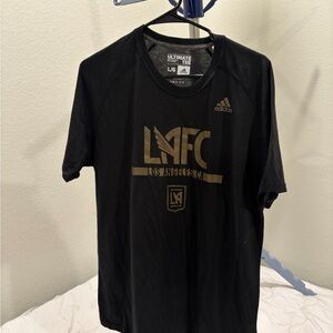 Adidas Black and Gold LAFC Men's Tee